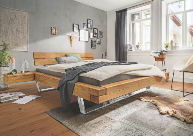 TPT Balkenbett Chromfuss