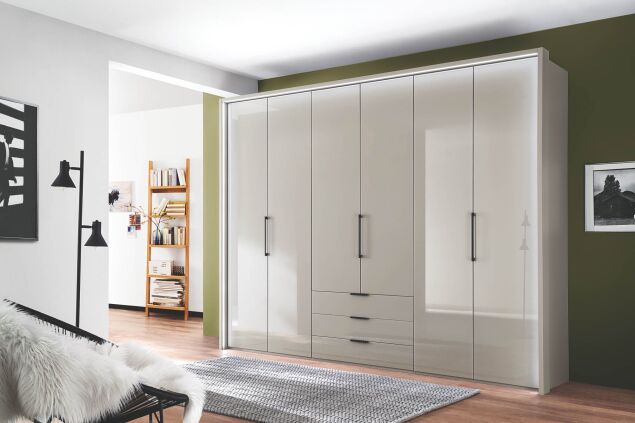 MONACO 1612 19 KGrau FKTS 300cm 3SK Fr.Gl.Kgrau LED Bel.umlaufend H236cm