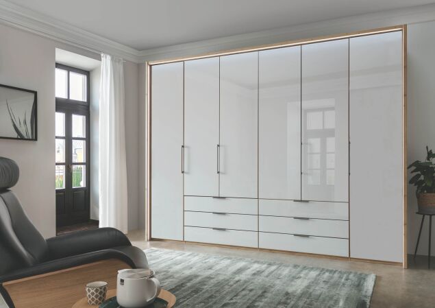 MONACO 2000 00441 20 EBI Gl.weiss FKT FTS 300cm 6SK mittig Griffe Schiefer PPT mit uml.LED Bel