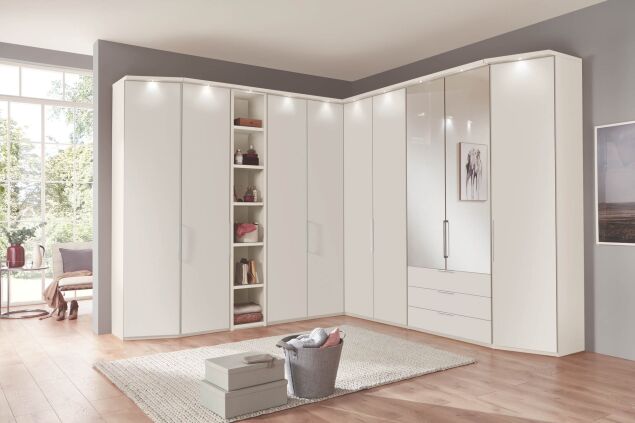 MONACO 2000 15833 20 Weiss Eckkombination Faltturen Spiegel Griffe Chrom