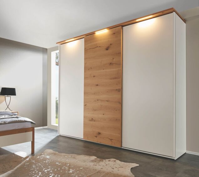 bedrooms L1000 Bianco white lacquer beam oak 01 AM